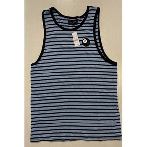PacSun 13 Black Ball Embroidered Striped Ringer L Tank Top Mens Large NWT! 0073
